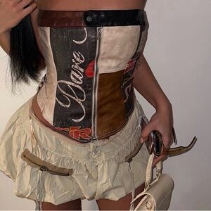 Jaded London Multicolor Patchwork Crop Top